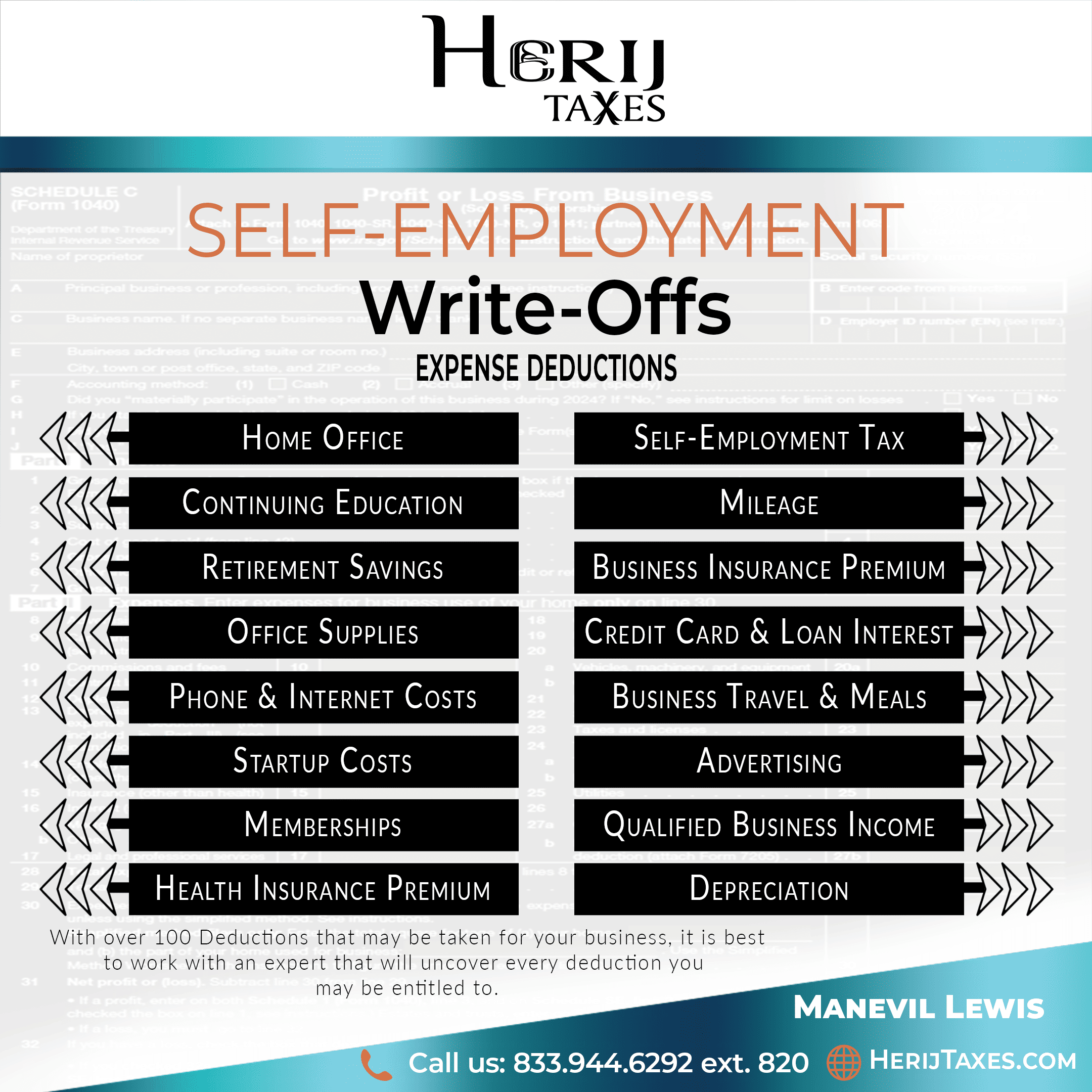 Download the Top Self Employment Write Offs for Businesses